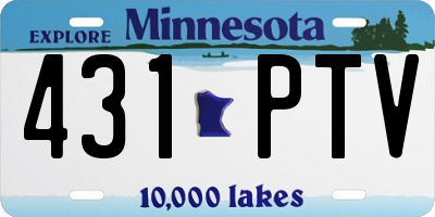 MN license plate 431PTV
