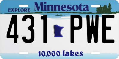 MN license plate 431PWE