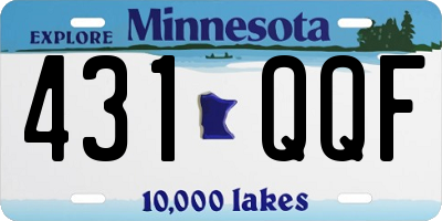 MN license plate 431QQF