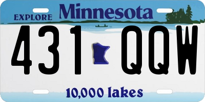 MN license plate 431QQW