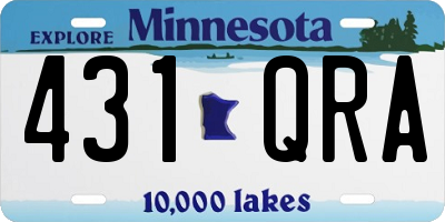 MN license plate 431QRA