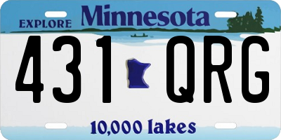 MN license plate 431QRG