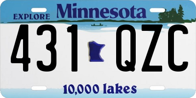 MN license plate 431QZC