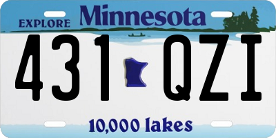 MN license plate 431QZI
