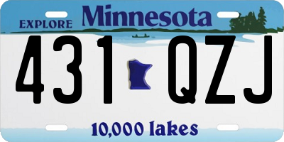 MN license plate 431QZJ