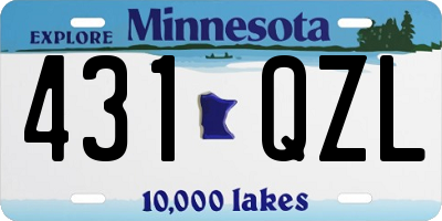 MN license plate 431QZL