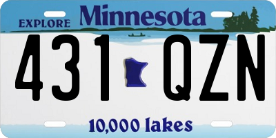 MN license plate 431QZN