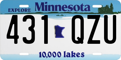 MN license plate 431QZU