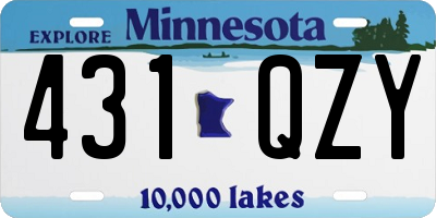 MN license plate 431QZY