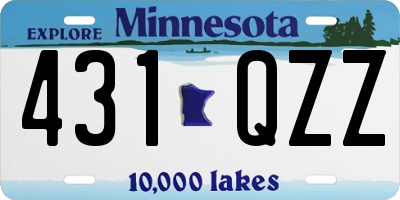 MN license plate 431QZZ