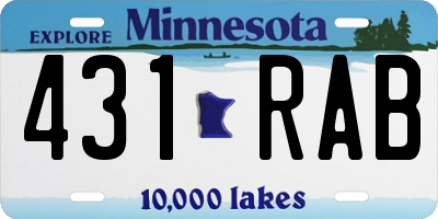 MN license plate 431RAB