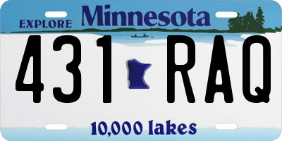 MN license plate 431RAQ