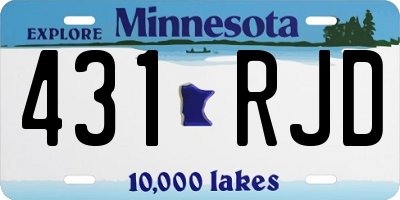MN license plate 431RJD