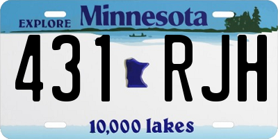 MN license plate 431RJH