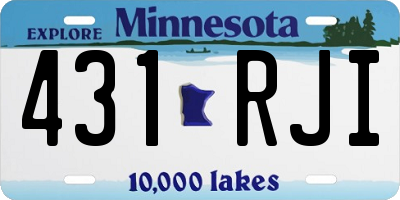 MN license plate 431RJI
