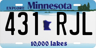MN license plate 431RJL