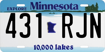 MN license plate 431RJN