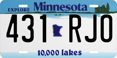 MN license plate 431RJO