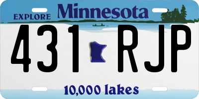 MN license plate 431RJP