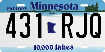MN license plate 431RJQ