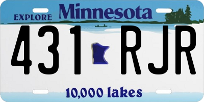 MN license plate 431RJR