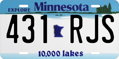 MN license plate 431RJS