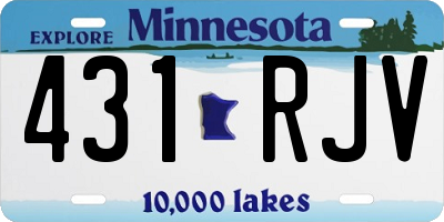 MN license plate 431RJV