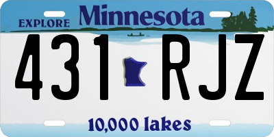 MN license plate 431RJZ