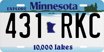 MN license plate 431RKC