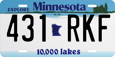 MN license plate 431RKF