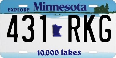 MN license plate 431RKG