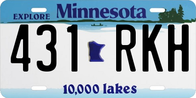 MN license plate 431RKH