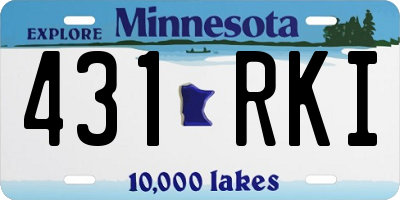 MN license plate 431RKI