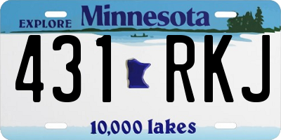 MN license plate 431RKJ