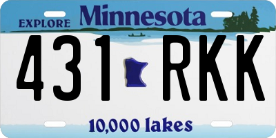 MN license plate 431RKK
