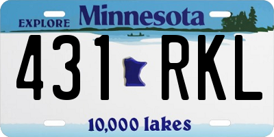 MN license plate 431RKL