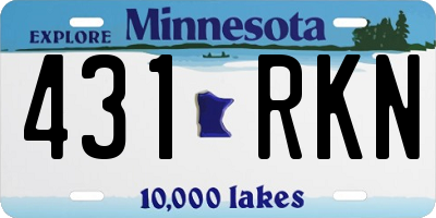 MN license plate 431RKN