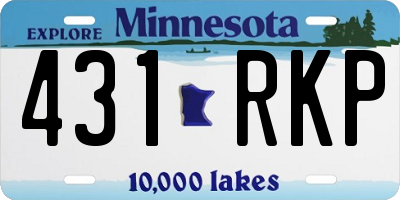MN license plate 431RKP