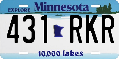 MN license plate 431RKR