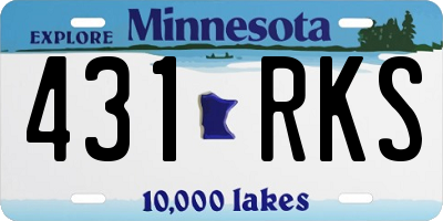 MN license plate 431RKS