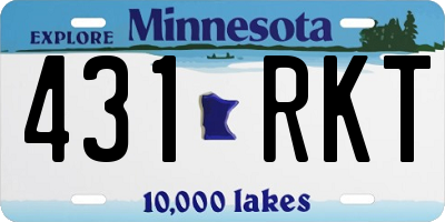 MN license plate 431RKT