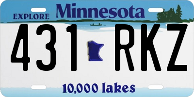 MN license plate 431RKZ