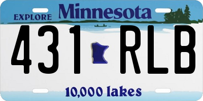 MN license plate 431RLB