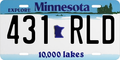 MN license plate 431RLD