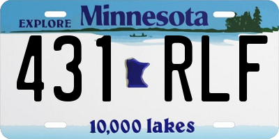 MN license plate 431RLF