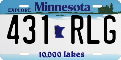 MN license plate 431RLG
