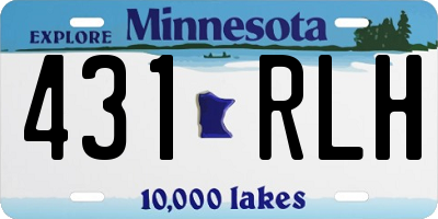 MN license plate 431RLH