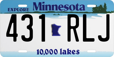 MN license plate 431RLJ