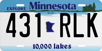 MN license plate 431RLK