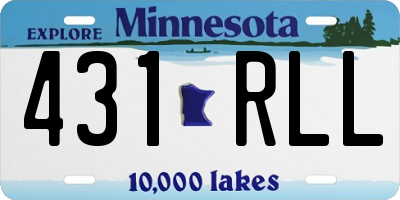 MN license plate 431RLL